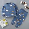 Baby Thermal Underwear Set: Plush, Thickened Two-Piece Pajamas for Boys and Girls