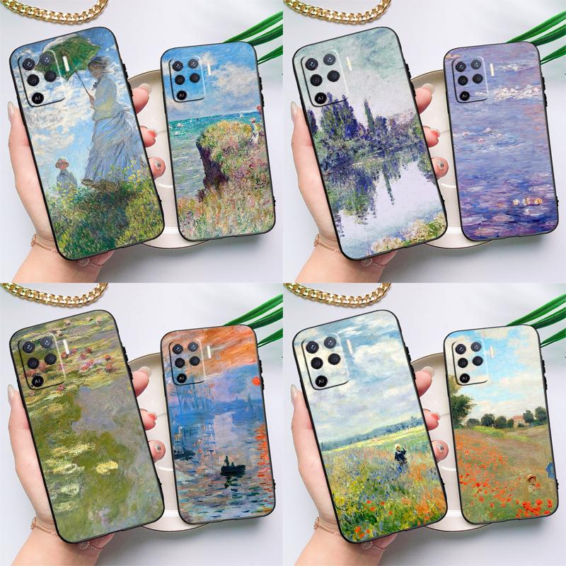 Чехол Claude Monet Garden Lotus Bridge для OPPO A94 A74 A54 A53S A53 A31 A5 A9 2020 A52 A72 A83 A91 A93 A1K A15 A16, чехол