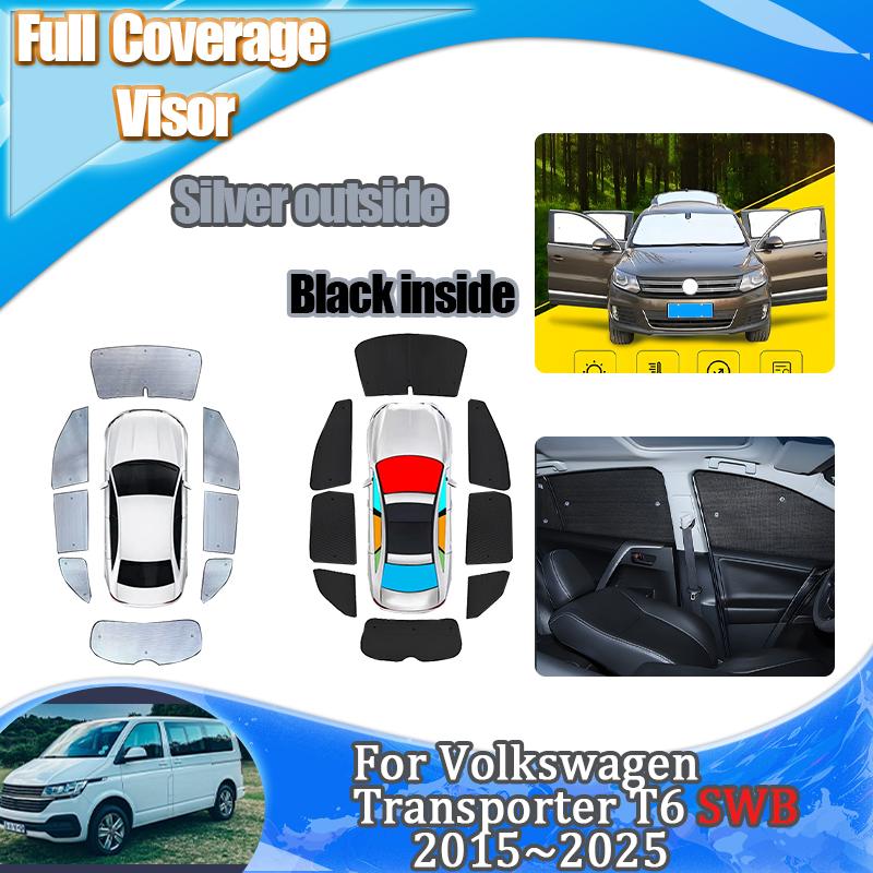Для Volkswagen Transporter Caravelle Multivan Doubleback T6 SWB 2015~2025 Солнцезащитный Козырек Теплоизоляция Защита от УФ Излучения Аксессуары
