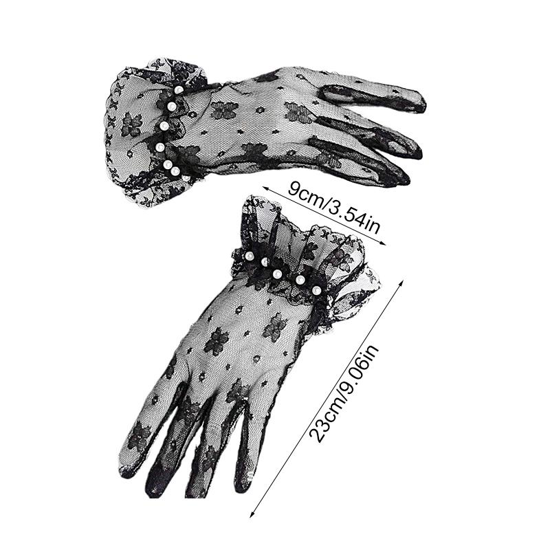 1 пара аксессуаров для платья, универсальное кружевное элегантное сетчатое свадебное украшение, свадебные перчатки, тонкое стильное украшение в виде банта