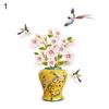Sweet Room,Bird Fish Flower Vase Wall Sticker Poster Living Room Hallway Background Wall Sticker