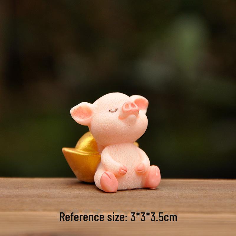 Украшение для семьи поросят из мультяшной смолы: Украшения для микроландшафта, цветочного горшка, аквариума, аквариума и торта