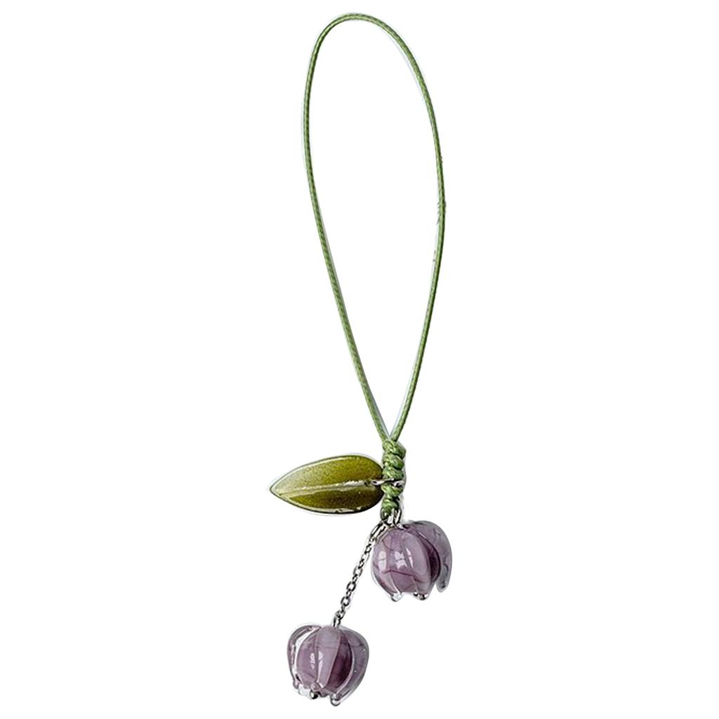 Цветы Ремешок Брелок Подвеска Брелок для ключей от машины Подвесное украшение Тюльпан Подвески для телефона для сумочки Кошелька Сумки Украшения