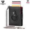 Leather Wallet Credit Card Wallet With Airtag Pocket
