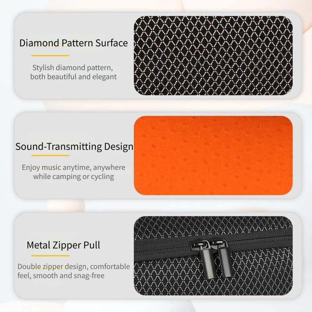 Жесткий кейс-органайзер из ЭВА для колонки Xiaomi Sound Party Pro, ударопоглощающая дорожная сумка с ручкой и ремнем, Черно-оранжевый