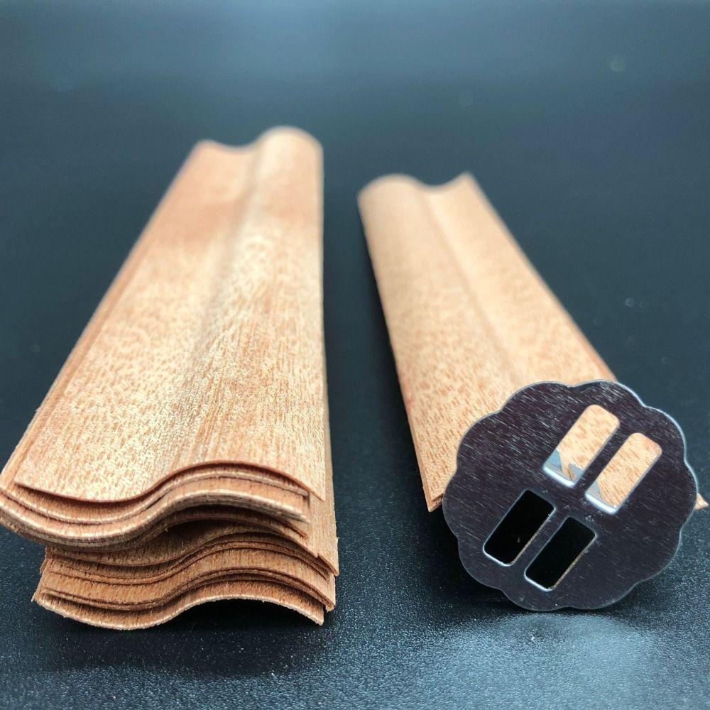 Natural Candle Making Large Flame Handmade DIY Candle Accessory Candle Wicks Wood Chip Candle Cores