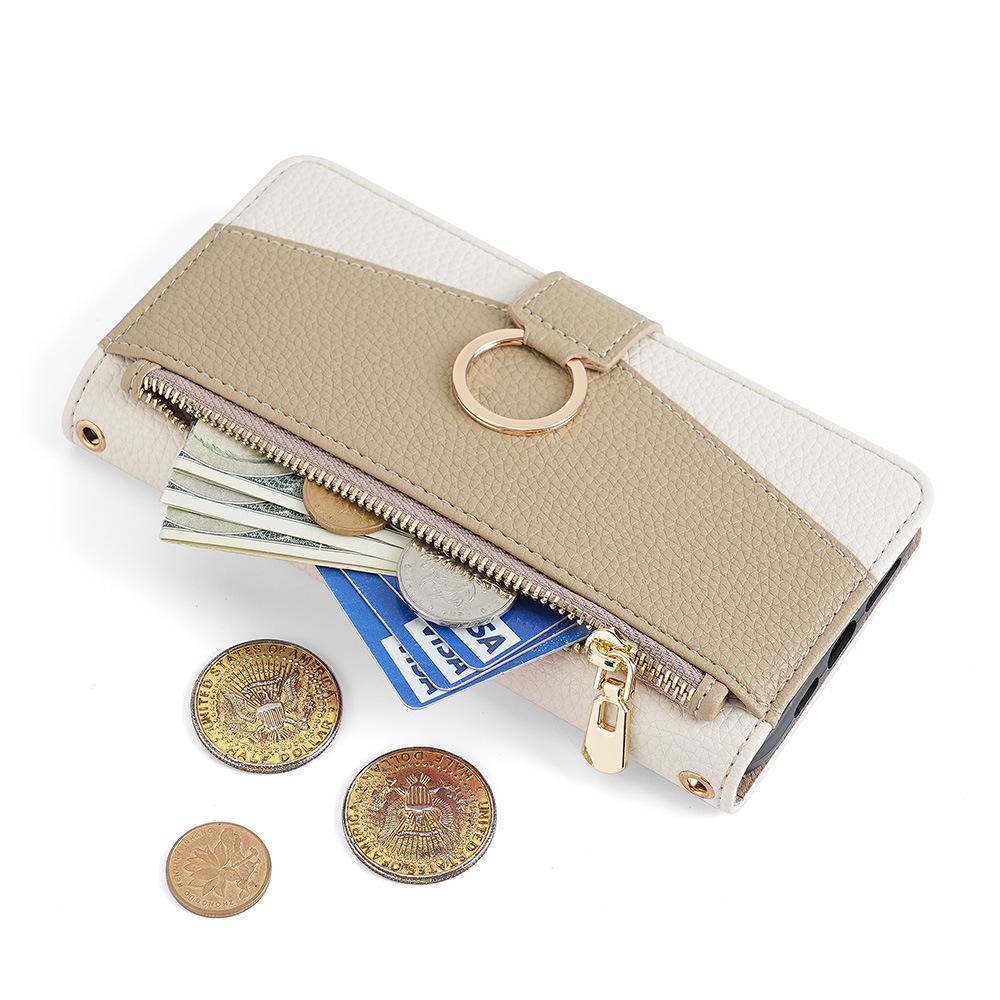 Cross-border Tecno Spark 20 Pro & Itel A50 4G Shoulder Strap Wallet Mirror Leather Phone Case