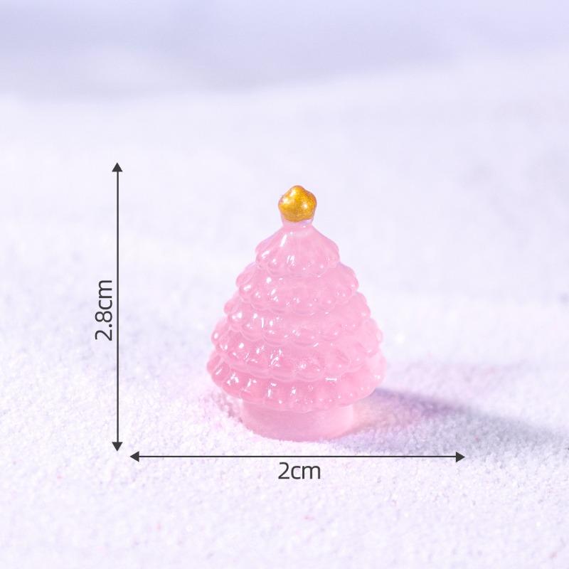 Микро-ландшафт Светящаяся Рождественская елка Снежный пейзаж Украшение Аксессуары Блайнд-бокс Миниатюрные украшения