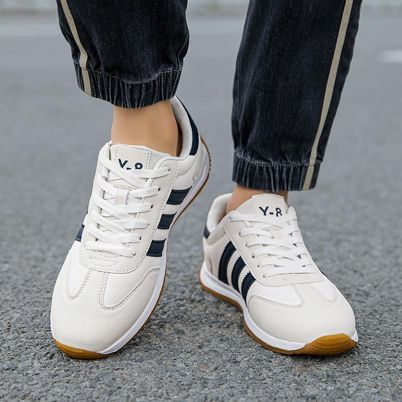 Мужские кроссовки из кожи, кроссовки для бега, повседневная спортивная обувь для активного отдыха