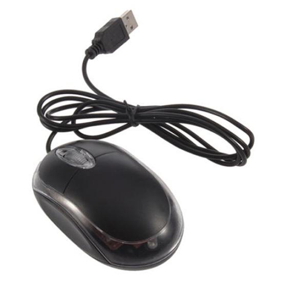 USB Black Wired Optical Light Scroll Wheel Mice Mouse for Computer PC Laptop