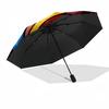 Captain America Yin Yang Portable Automatic Umbrella Folding Umbrella with 8 Ribs Lightweight Travel Essential Fashion Lovers Wedding Party Gift