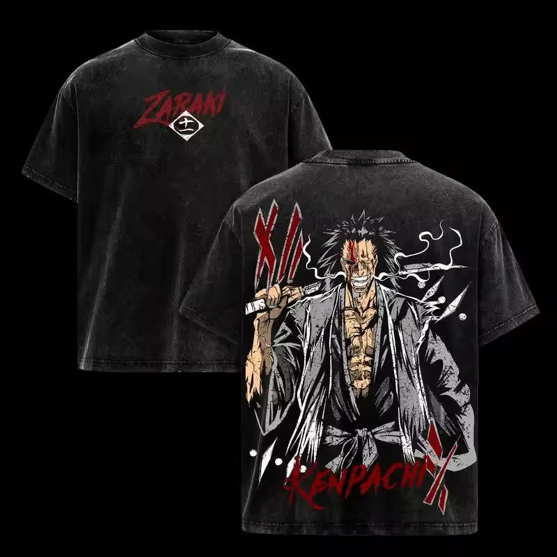 BLEACH Anime T-shirt Men's Women's Streetwear Y2k Washed Oversized T Shirt High Quality Cotton Casual Cotton Female Male Clothes
