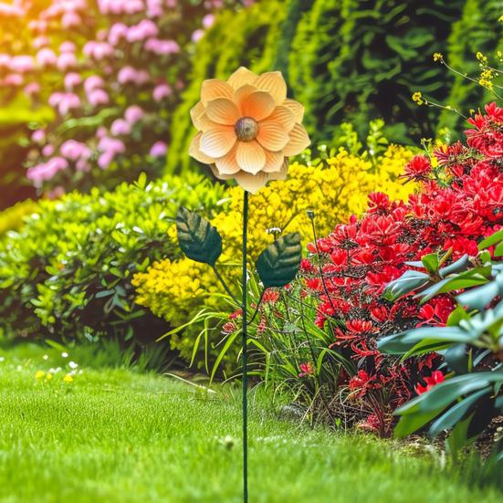 Металлический колышек для цветов, декоративный садовый колышек, уличный колышек для втыкания в землю, колышек для цветов для декора газона, патио, дорожки, двора