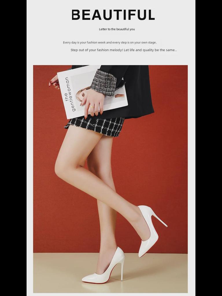 Весна 2021 г. Туфли на высоком каблуке-шпильке из лакированной кожи с острым носком, женские большие размеры 40-43