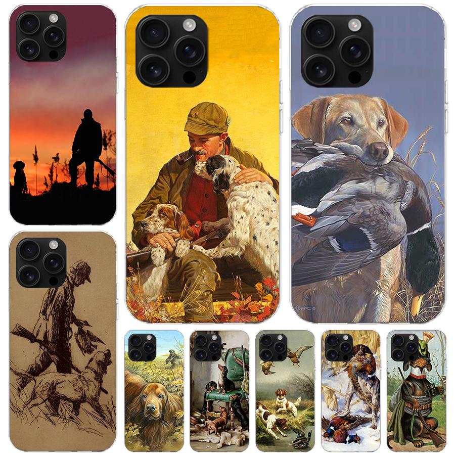 Hunter Dog Hunting Soft Phone Case For IPhone 11 17 Air 16E 16 Pro Max 15 + 14 Plus 13 Mini 12 Apple 7 SE 8 Fundas Coque 11 17 A