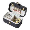 Mini PU Leather Flip Cover Jewelry Box Portable Travel Jewelry Organizer Brooch Lipstick Case Women Girls Jewelry Storage Case