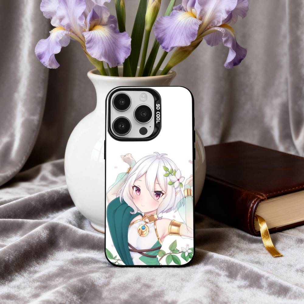 P-Princess C-Connect K-Kokkoro Phone Case For iPhone17,16,15,14,13,12,11 Plus,Pro Max Candy Silver Plated Inside Cover