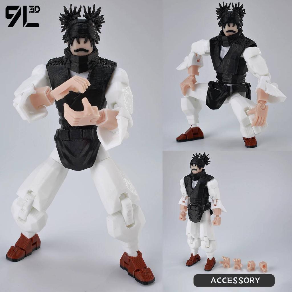 9L 3D Фигурка Jujutsu Kaisen Титан 13 Аниме Годжо Черный Наряд Модель Счастливый 13 Модель Макет 13 Аниме Многосуставные Подвижные Игрушки