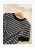 Striped short sleeved t-shirt for women, 2026 spring fashion commuting versatile casual top