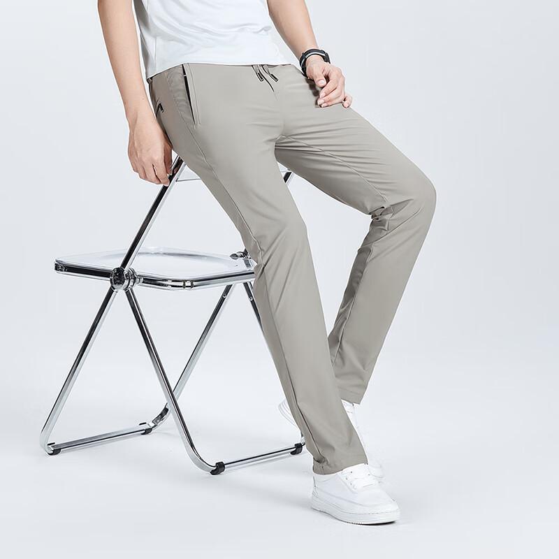 Men's Ice Silk Elastic Casual Trousers YTMMC5001