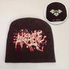 Autumn and winter street hip-hop letter jacquard knitted hats for men and women to keep warm and wear American personalized pullover hats