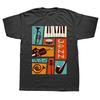 Funny Jazz Snare Piano Music Jazz Band Musician Saxophone Trumpet T Shirts Graphic  Short Sleeve Birthday Gifts T-shirt