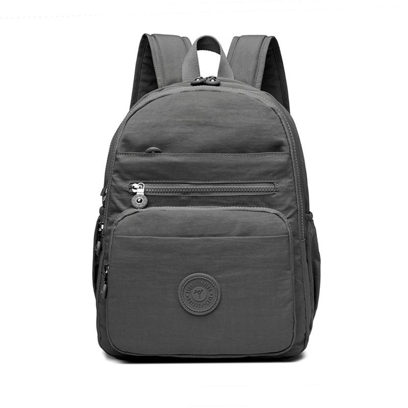 Lightweight Backpack Women Nylon Backpack Solid Color Travel Bag Student Schoolbag