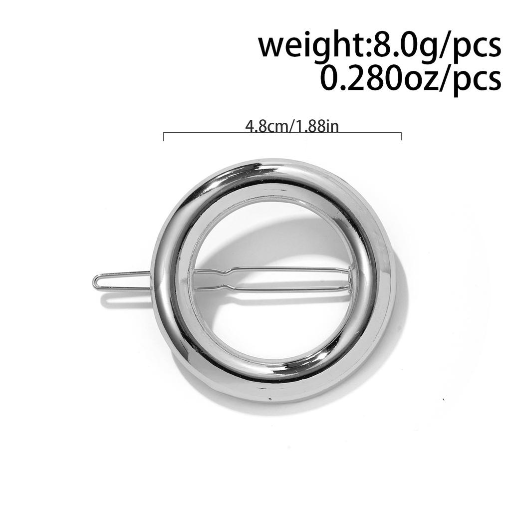 New Luxury Temperament Metal Geometric Irregular Round Hairpin Women's Casual Versatile Hairpin