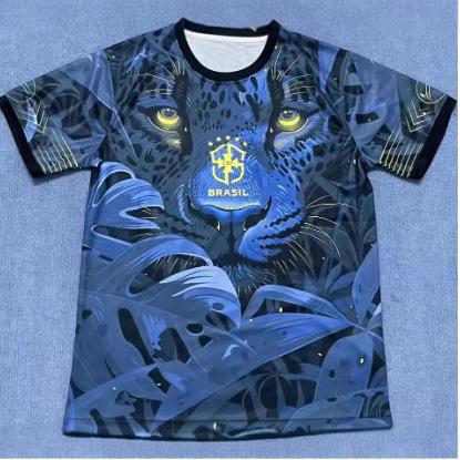 2025 Summer New Men's T-Shirt, Brazilian Football Shirt, City Edition Training Football Shirt, Breathable