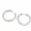 Les Trésors De Lily [G9371] — Серебряные серьги-кольца «Cristal Plénitude», белые, 2,5 см.