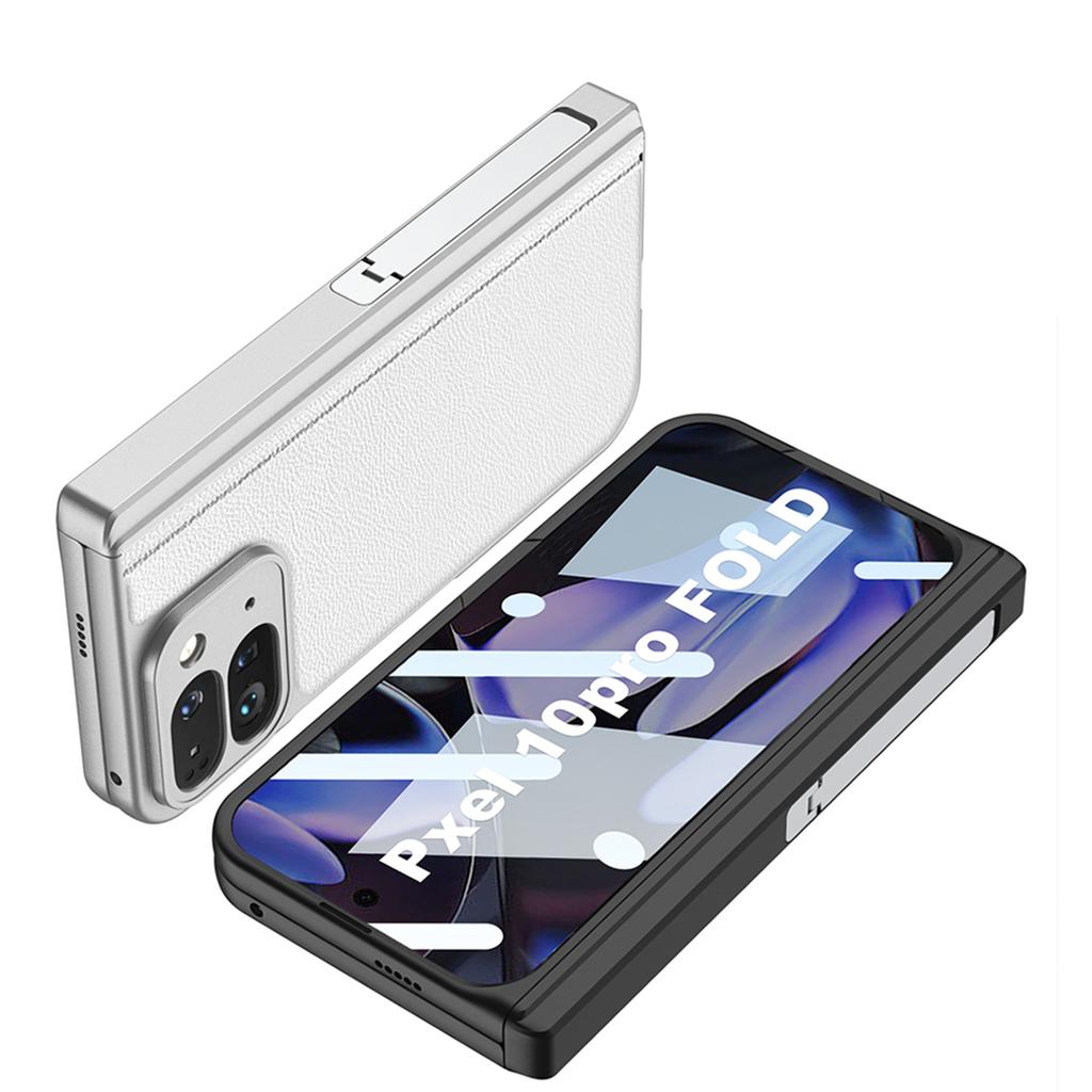 Магнитный шарнир Обычный кожаный чехол для Google Pixel 10 9 Pro Fold Внешний экран Стекло Подставка Бронированный чехол для Pixel 10 Pro Fold Чехол