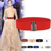 Fashion Lady Wide Belts Women Wide Elastic Belt Buckle Waist Dress Stretch