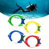4Pcs Diving Toy for Children Underwater Diving Rings Diving Toy Pool Rings for Kids Underwater Play and Diving Training