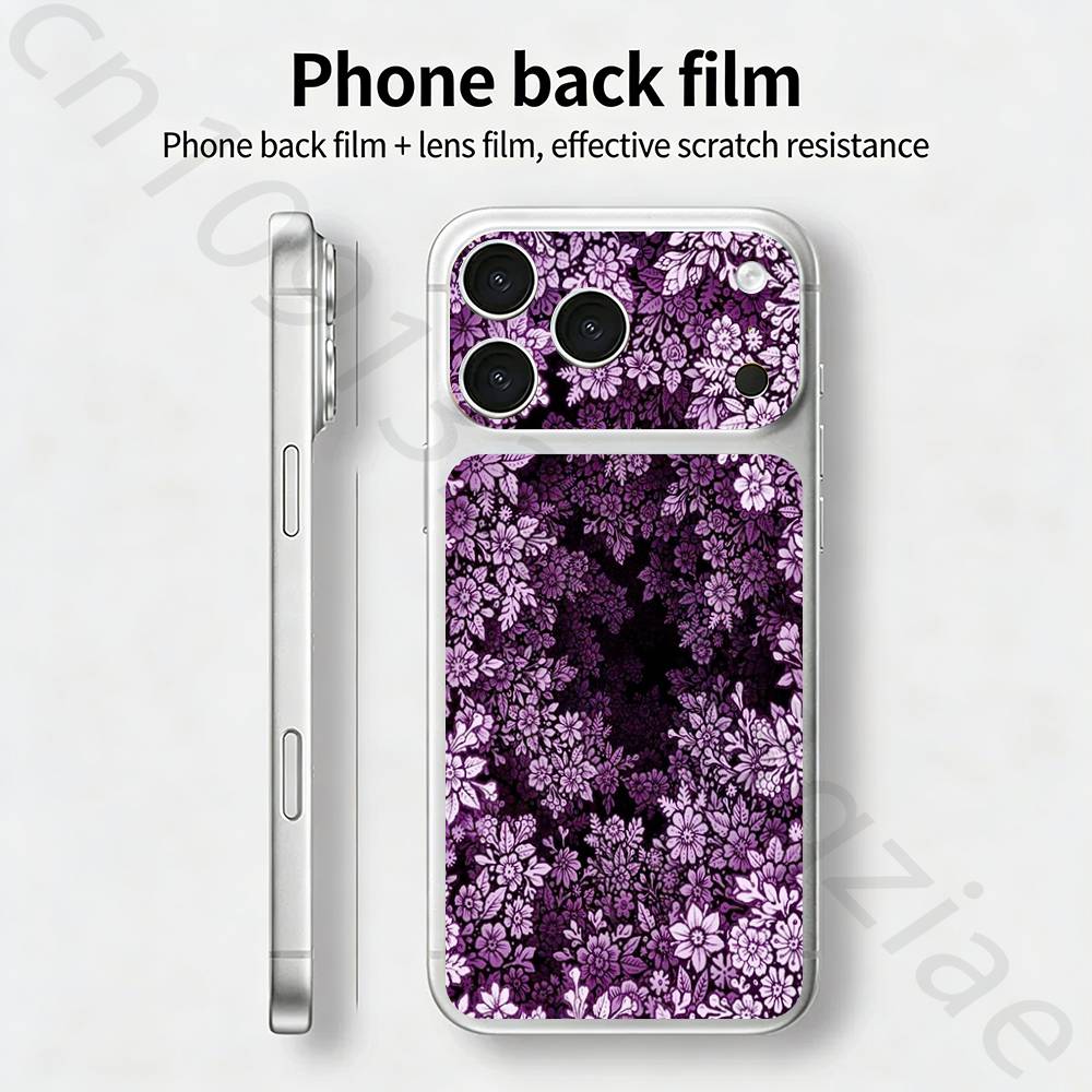 Цветочная наклейка-скин Decal Skin Wrap для iPhone 17 Pro/Pro max Защитная пленка для задней панели, рамки, камеры
