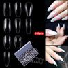 240 шт. французских стилетов с полным покрытием, накладные ногти, чистые, бесследные и ультратонкие, советы по искусству ногтей, модный дизайн маникюра