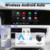 Новое обновление Универсальный беспроводной адаптер CarPlay/Android Auto Подключи и работай Обновление по воздуху Bluetooth Wi-Fi Быстрое подключение Подходит для 99% автомобилей