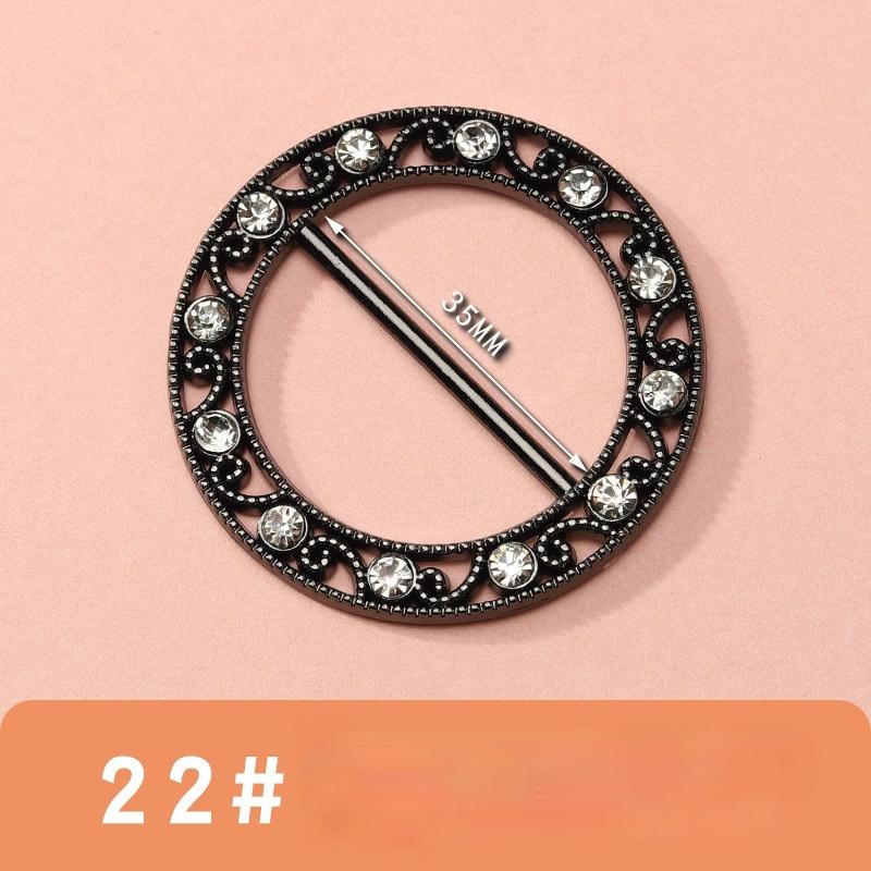 Элегантная футболка круглой формы, зажимы для футболок, пряжки для шарфа, зажим для футболки, кольцо для одежды, угловые завязанные пряжки, внутренний диаметр 29-35 мм