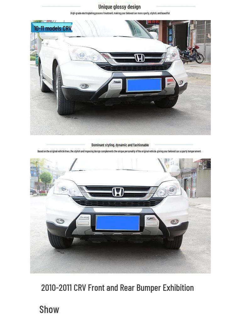 Детали переднего и заднего бампера для Honda CRV (2010-2023), Передний защитный кожух, Задний бампер 12CRV