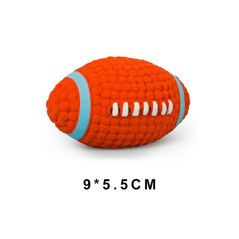 Мягкий мяч для домашних животных, пищащая игрушка для маленьких и больших собак, регби, теннис, волейбол, футбол, баскетбол, латексные игрушки для чистки зубов, обучающие игрушки