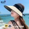 8435 Летняя уличная шляпа от солнца, солнцезащитная шляпа, универсальная маска для лица, шляпа от солнца, виниловая шляпа с широкими полями и открытым верхом, детская
