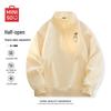 MINISO Men's Stand-Collar Half-Zip Sweatshirt with MK Dog Print