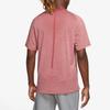 Nike Tech Knit Logo Спортивная футболка с круглым вырезом для мужчин, топы Stardust-Red DM4753-655