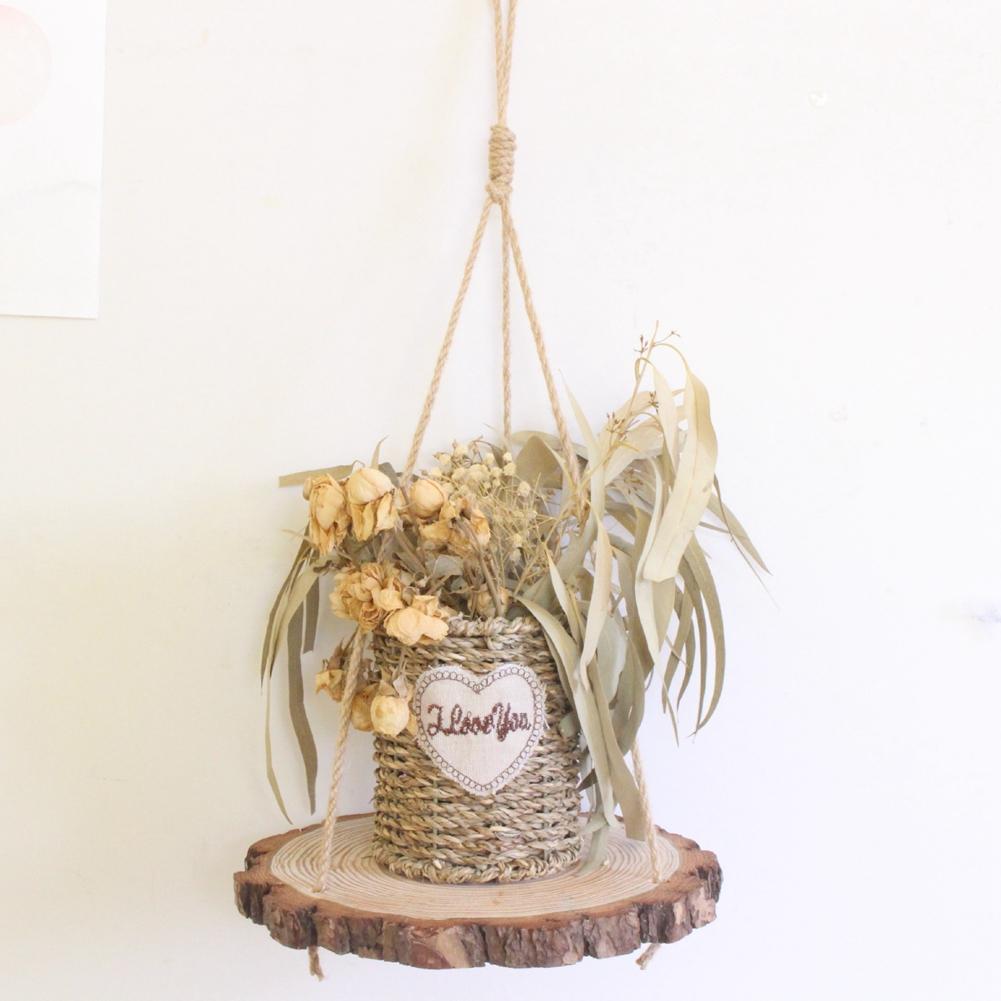 Household Courtyard Retro Vantage Hanging Plant Shelf Plant Display Rack Home Decoration