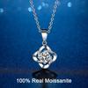 100% муассанит клевер ожерелье 1 карат Vvs1 D цвет лабораторный бриллиант цветок кулон ожерелье для женщин девочек день рождения свадьба подарок
