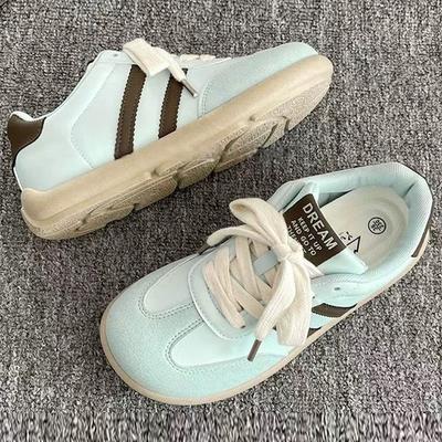 Немецкие тренировочные кеды Женские Большеголовые Весенние Универсальные Студенческие Спортивные Форрест Гамп Белые Кроссовки