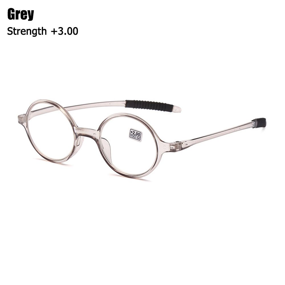 Men Vision Care Round Frame Reading Glasses Presbyopic Eyeglasses Ultralight Far Sight Eyewear