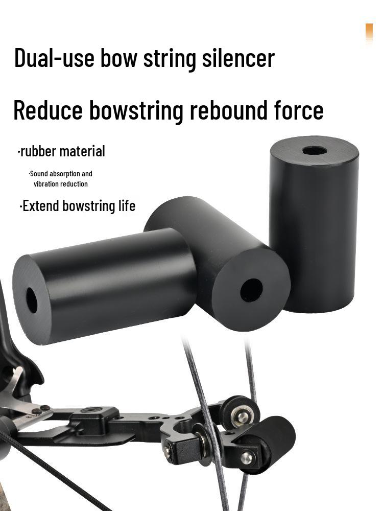 Dual-Use Bow String Stop: Sound-Absorbing, Shock-Reducing, and Integrated Rubber Compound for Archery
