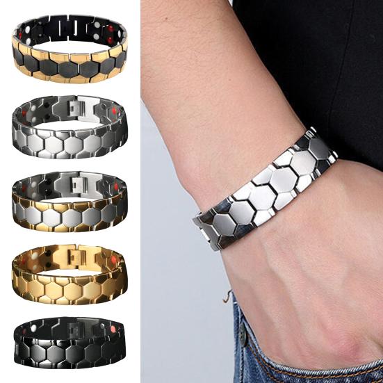 Men Bracelet Magnetic Durable Detachable Therapy Bracelet Daily Jewelry