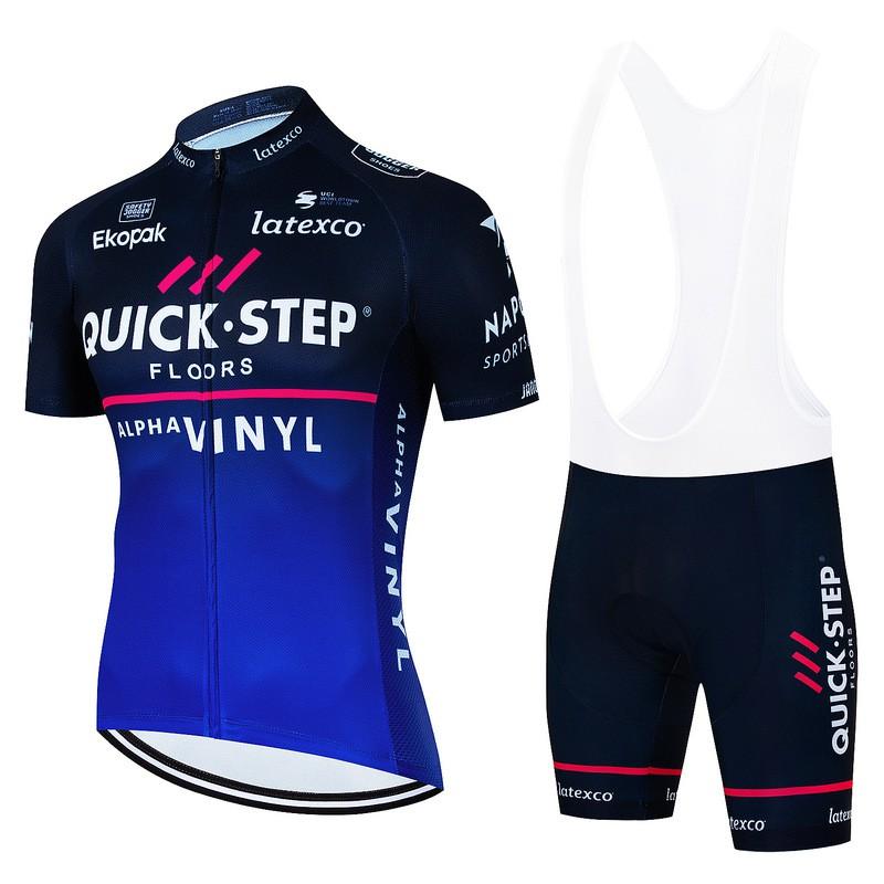 QuickStep Mens Cycling Jersey Short Sleeve Breathable Quick-Dry Mountain Road Bike Apparel