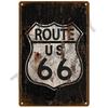 Металлическая табличка Route 66, металлический плакат, жестяная табличка, настенные плакаты, винтажный ретро-эстетический декор комнаты, настенное искусство, украшение